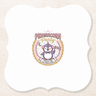 Porta-copo De Papel Unicórnio Penguicórnio Festa POD Pronto Zazzle Des