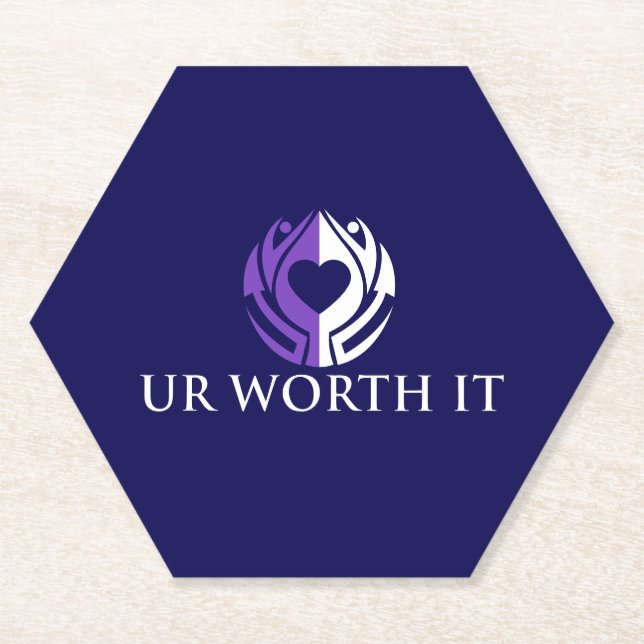 Porta-copo De Papel UR Worth It (Frente)