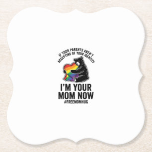 Porta-copo De Papel Urso de Abraço de Mãe Grátis Orgulho Camiseta Vint