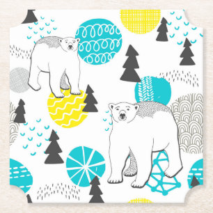 Porta-copo De Papel Urso polar