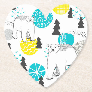 Porta-copo De Papel Urso polar
