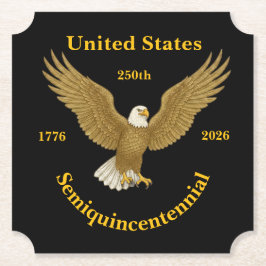 Porta-copo De Papel USA 250 Elegant Black Paper Coasters