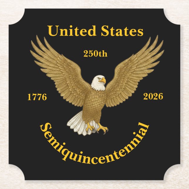 Porta-copo De Papel USA 250 Elegant Black Paper Coasters (Frente)