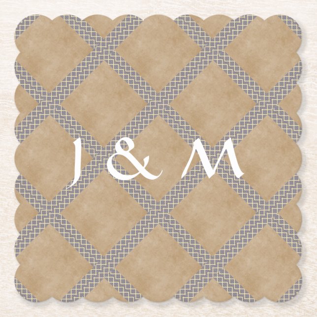 Porta-copo De Papel Utensílios de mesa descartáveis rústicos do (Frente)