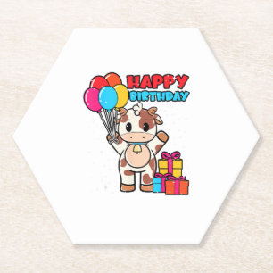 Porta-copo De Papel Vaca Aniversário Tema do Balão Cattleman Farman Cu