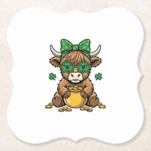 Porta-copo De Papel Vaca das Terras Altas de São Patrício Pote de Ouro