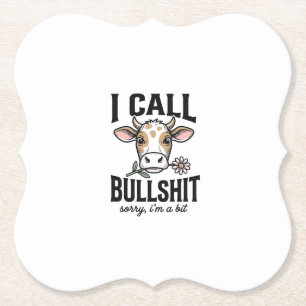 Porta-copo De Papel Vaca Engraçada Eu Chamo Camisa Vintage Design_1