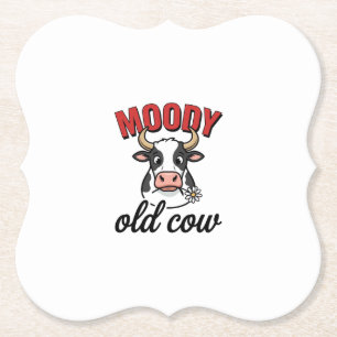 Porta-copo De Papel Vaca Velha Mal-Humorada Camisa Vintage Engraçada d