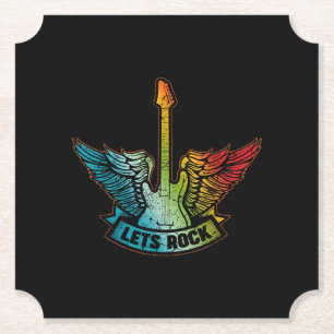 Porta-copo De Papel Vamos Rock Legend Rock and Roll Music Guitar