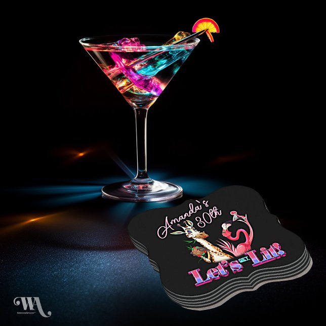 Porta-copo De Papel Vamos Sai Adulto Neon Cocktail Aniversário (Criador carregado)