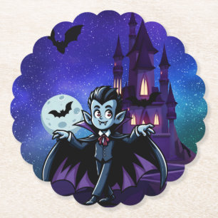 Porta-copo De Papel Vampiro de Halloween fofo e caprichoso