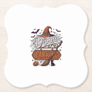Porta-copo De Papel Vassoura de estacionamento Halloween Bruxa Chapéu