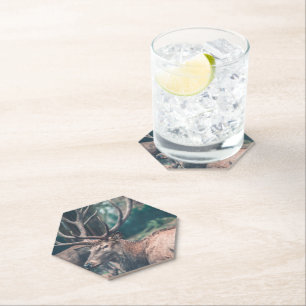 Porta-copo De Papel Veado Grande Marrom Buck com Grandes Barcos