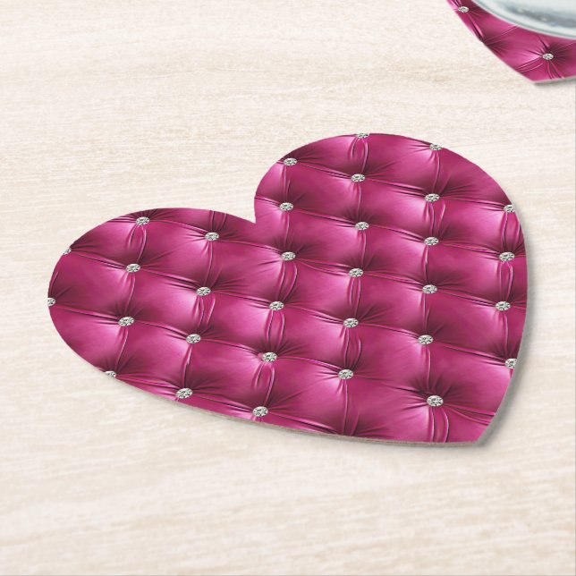 Porta-copo De Papel Veludo Falso Rosa Luxo Glam (Angular)