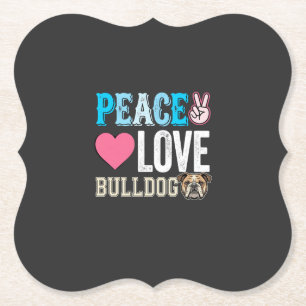 Porta-copo De Papel Vetor de Bulldog de Paz e Amor
