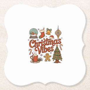 Porta-copo De Papel Vibrações de Natal Globo de Neve Homem de Biscoito