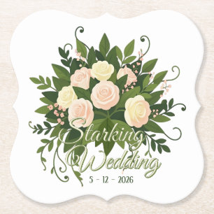 Porta-copo De Papel Vibrantes Flores Buquê de Noiva 5 - Ventoinha Dive