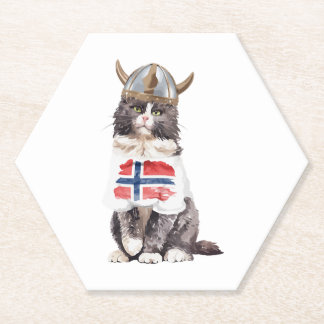 Porta-copo De Papel Viking de Gatos Florestais Noruegueses