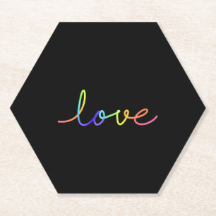 Porta-copo De Papel Vinheta de Amor Desenhada Colorida