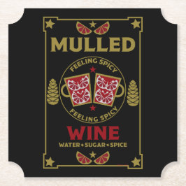 Porta-copo De Papel Vinho tinto enrolado de Natal