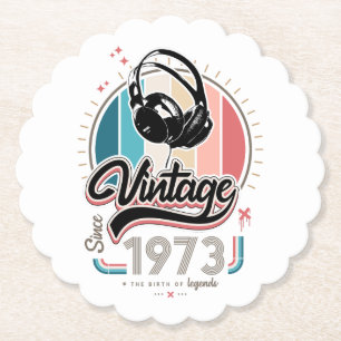 Porta-copo De Papel Vintage desde fones de ouvido de 1973
