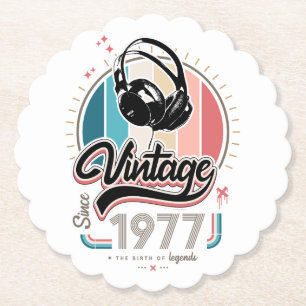 Porta-copo De Papel Vintage desde fones de ouvido de 1977