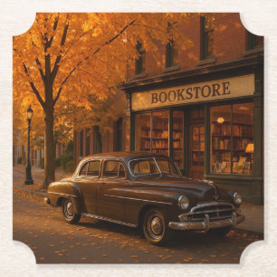 Porta-copo De Papel Vintage Fall/Autumn livraria & car