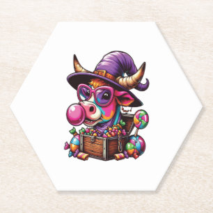 Porta-copo De Papel Vintage Halloween Fazenda Cow