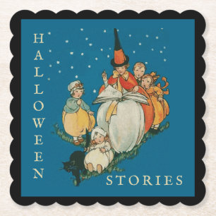 Porta-copo De Papel Vintage Halloween Storytime Little Wity Black Cat