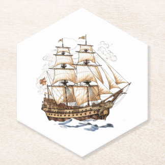 Porta-copo De Papel Vintage Pirate Ship