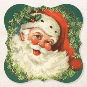 Porta-copo De Papel Vintage Santa Clause