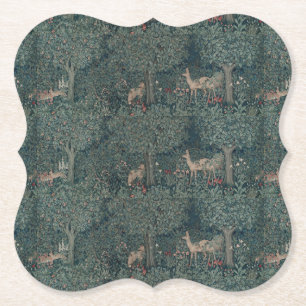Porta-copo De Papel Vintage William Morris Greenery Animais Florestais