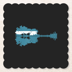Porta-copo De Papel Violão Guitar Lake Shadow Love Guitar Musical