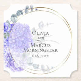 Porta-copo De Papel Violet Hydrangea Floral Buquê Luncheon