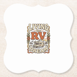 Porta-copo De Papel Vivendo o Sonho do RV Design de Camisa de Camping