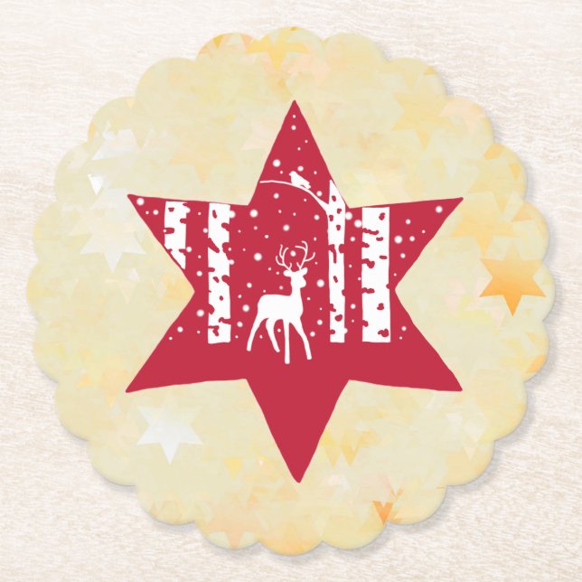 Porta-copo De Papel Weihnachtsstern  (Frente)