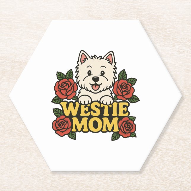 Porta-copo De Papel Westie Mom (Frente)