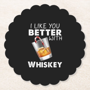 Porta-copo De Papel Whiskey Lover   Eu Gosto Mais De Você Com Whiskey