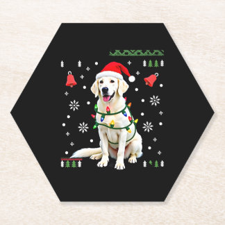 Porta-copo De Papel White Boxer Dog Ugly Christmas Sweater Funny Xmas 