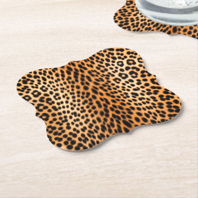 Porta-copo De Papel Wild Leopard Energy – Bold Animal Print Fashion (Angular)