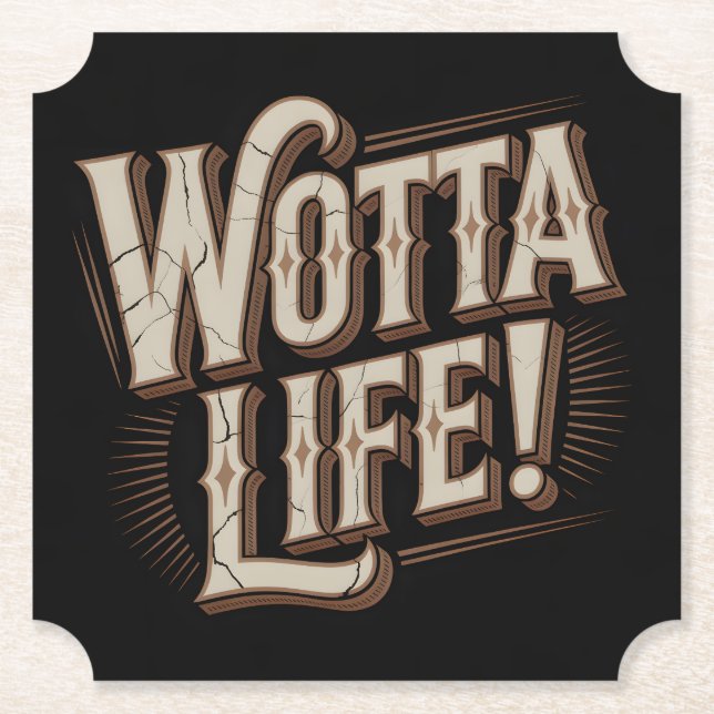Porta-copo De Papel Wotta Life Coasters (Frente)