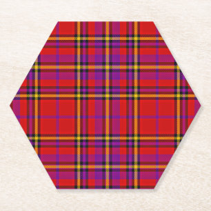 Porta-copo De Papel Xadrez Red Tartan Swahili - Padrão Verificado - 54