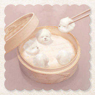Porta-copo De Papel Xiao Long Bao - Ilustração Cuta