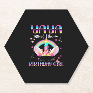 Porta-copo De Papel Yaya Da Rapariga De Aniversário Rainbow Unicorn Mã