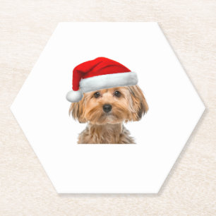 Porta-copo De Papel Yorkshirt Cachorro Cachorro Noel Imagem de Chapéu