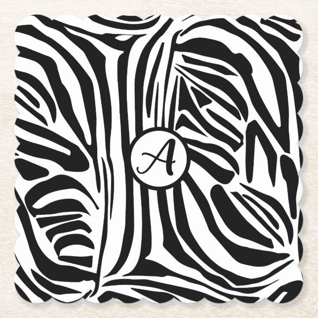 Porta-copo De Papel Zebra Pattern (Frente)