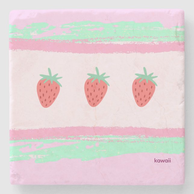 PORTA-COPO DE PEDRA イチゴ柄がかわいい ピンク♡  (Frente)