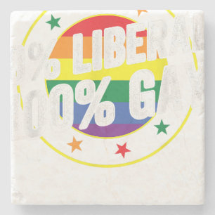 Porta-copo De Pedra 0 Gay Liberal 100 LGBT Design para Conservadores