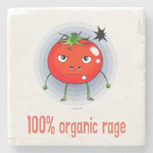 Porta-copo De Pedra 100% Raiva Orgânica Fofa Tomate Bravo