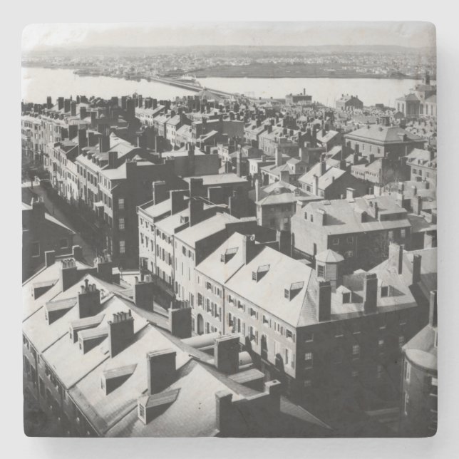Porta-copo De Pedra 1859: A cidade de Boston, Massachusetts (Frente)